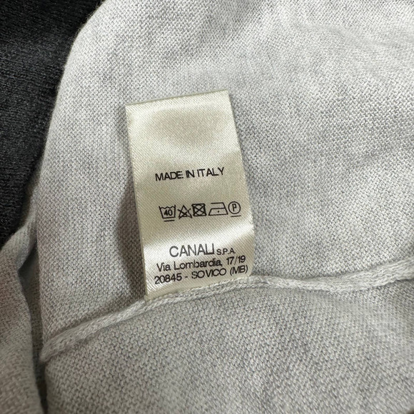 Canali Black Edition NWOT Men's Gray Black Long Sleeve Sweater Size 54 US XL - Picture 8 of 8